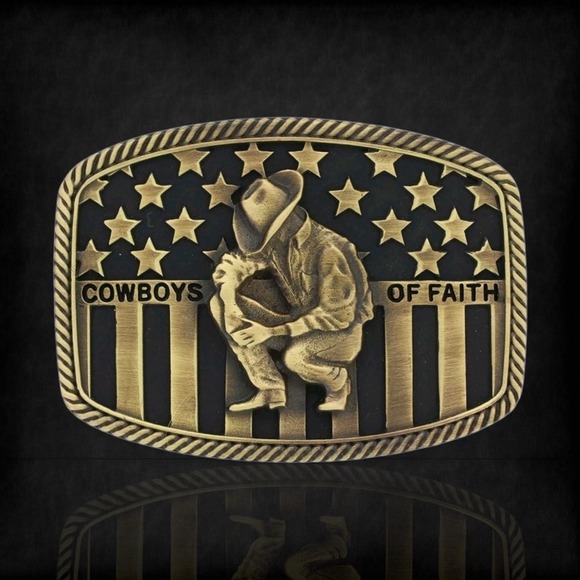 Montana Silversmiths Other - Montana Silversmiths Cowboys‎ Of Faith Heritage Flag Buckle Retail $50 - NEW